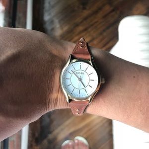 Brown & Gold Fossil Watch